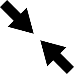 Opposite Arrows Couple Pointing To Center In Diagonal Position Stencil Svg Vector, Free Vectors File